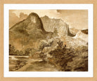 John Constable Print, Castle Crag, Borrowdale (1806) in an oak frame