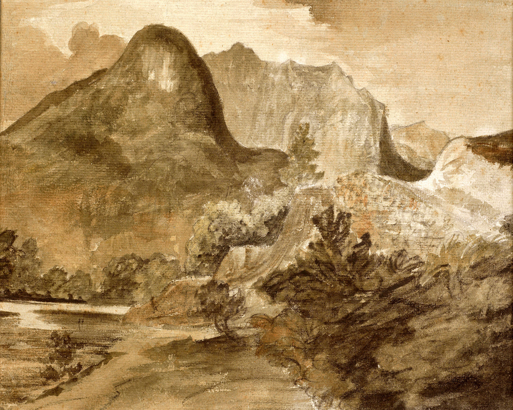 John Constable Print, Castle Crag, Borrowdale (1806) as an unframed print
