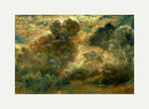 John Constable Print, Cloud Study (1822) with an off-white border for rolled canvas