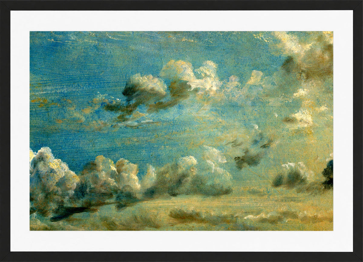 John Constable Print, Cloud Study in a black frame