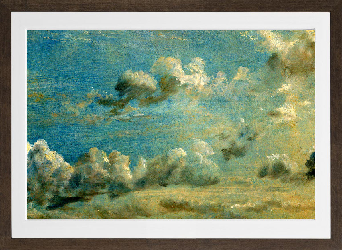 John Constable Print, Cloud Study in a brown frame