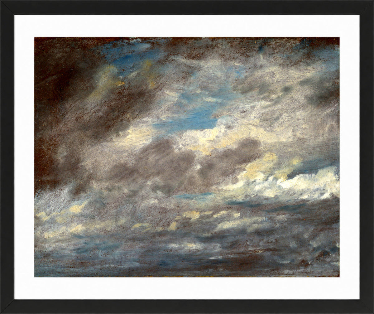 John Constable Print, Cloud Study (ca in a black frame