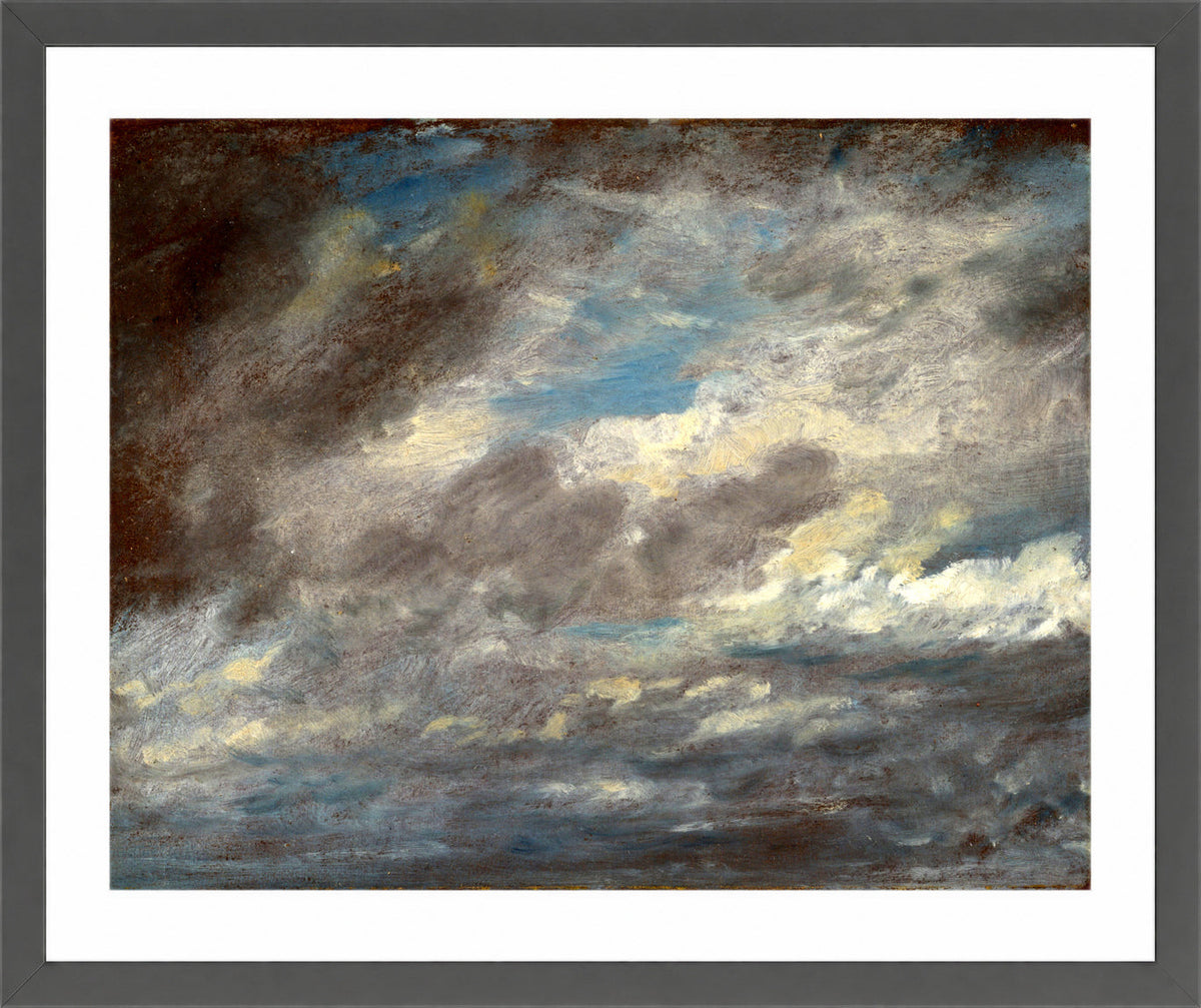 John Constable Print, Cloud Study (ca in a dark grey frame
