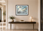 John Constable Print, Cloud Study (ca displayed above a console table