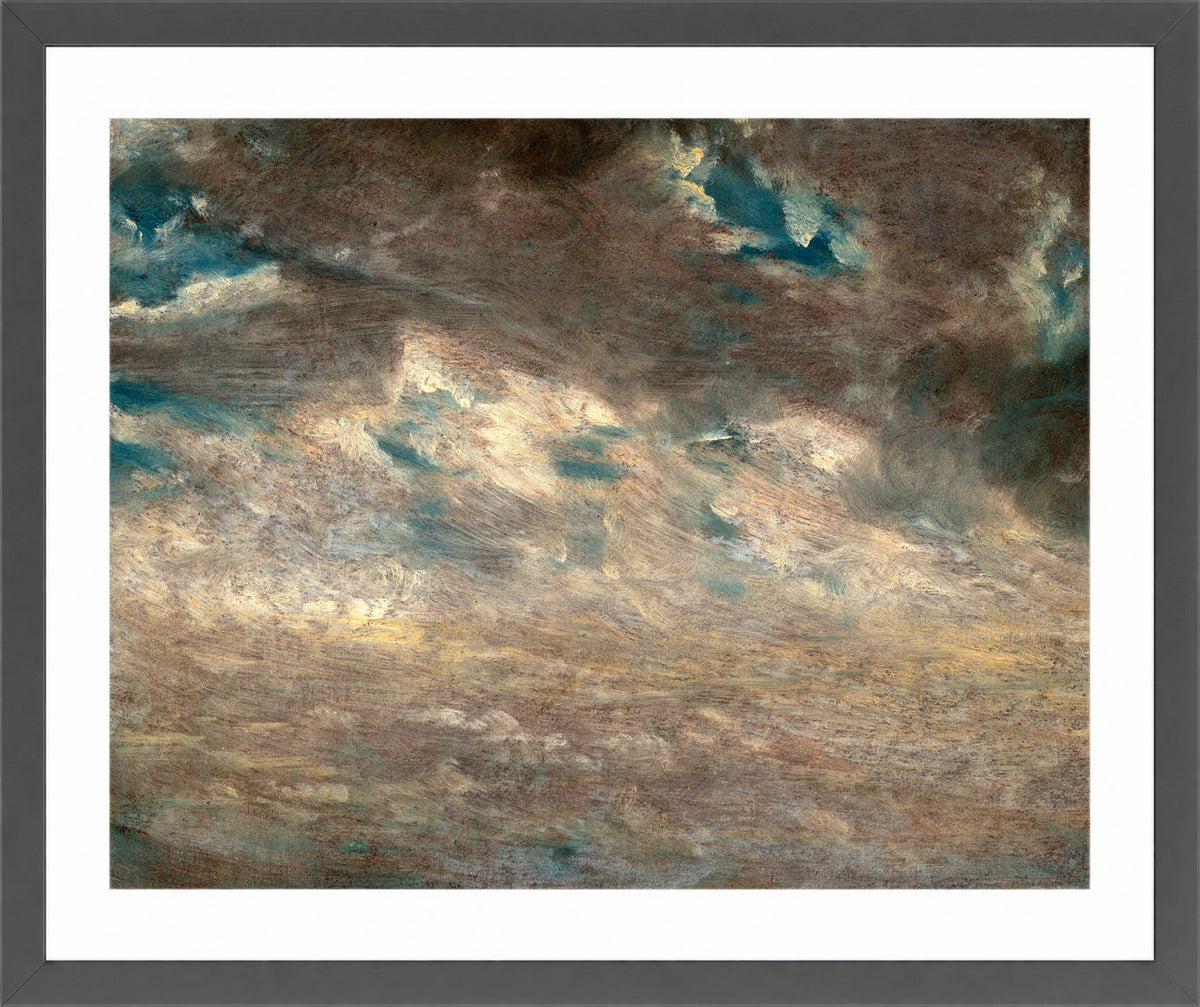 John Constable Print, Cloud Study (ca in a dark grey frame