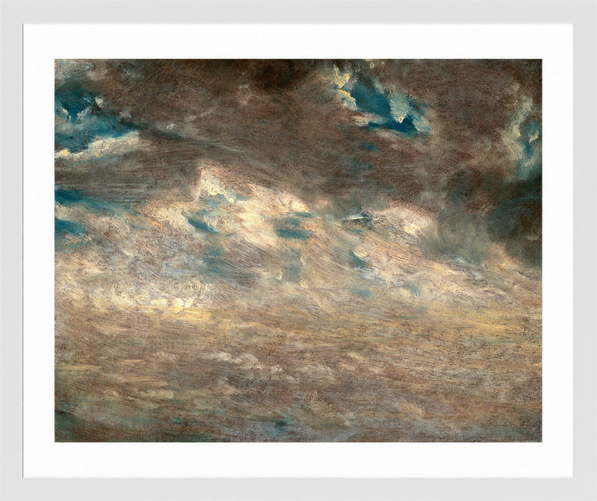 John Constable Print, Cloud Study (ca in a white frame