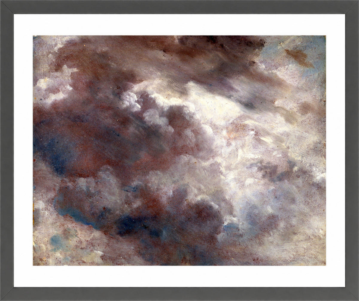 John Constable Print, Cloud Study (ca in a dark grey frame