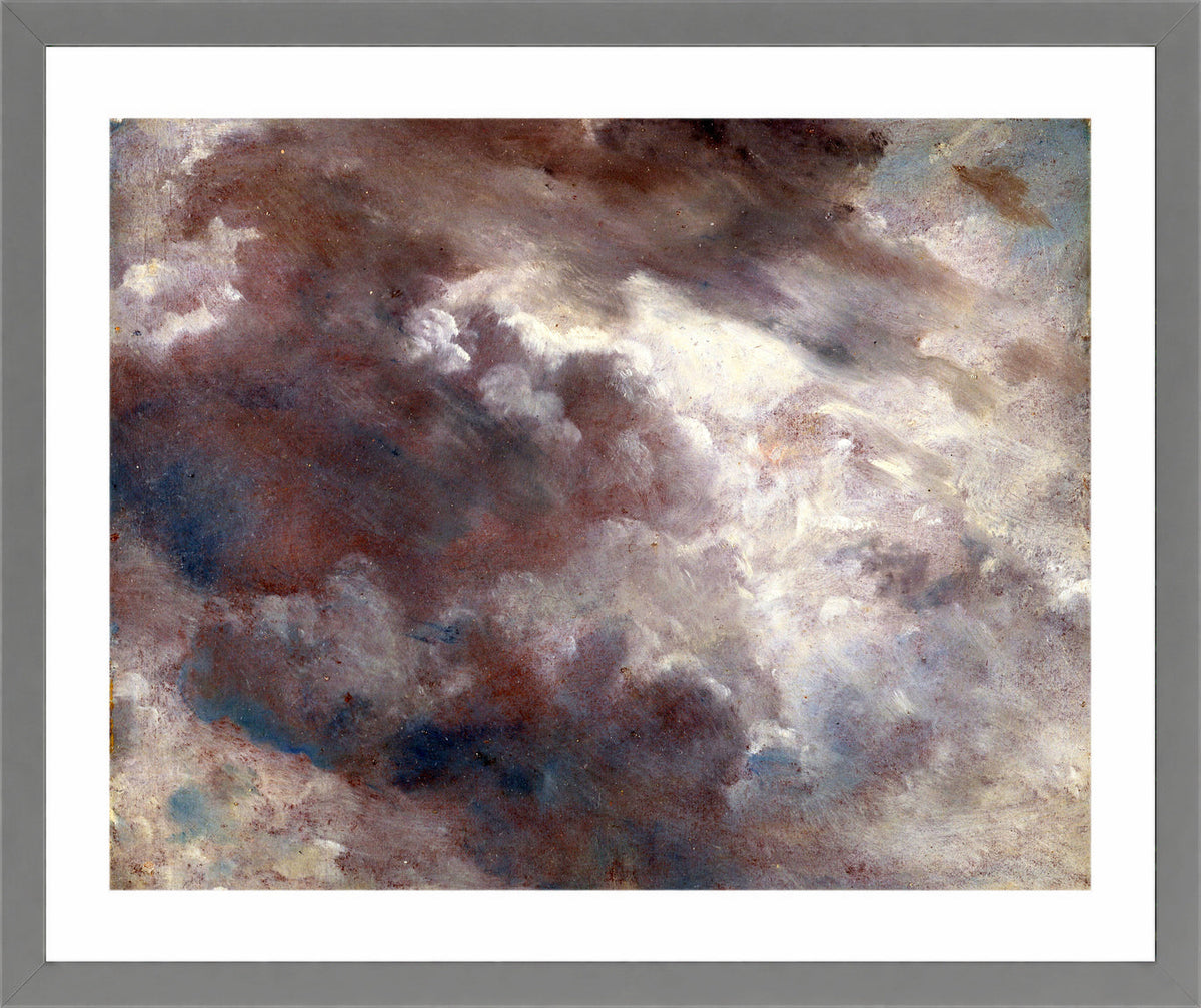 John Constable Print, Cloud Study (ca in a light grey frame