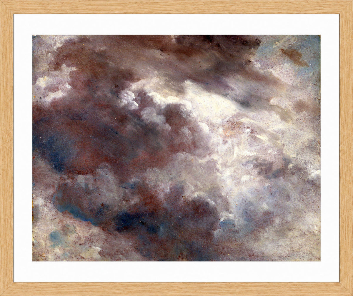 John Constable Print, Cloud Study (ca in an oak frame