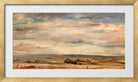 John Constable Print, Cloud Study, Early Morning, Looking East from Hampstead (1821) in a gold frame