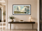 John Constable Print, Cloud Study, possibly over Harnham Ridge displayed above a console table