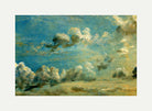 John Constable Print, Cloud Study with an off-white border for rolled canvas