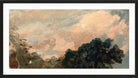 John Constable Print, Cloud Study with Trees (1821) in a black frame