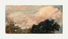 John Constable Print, Cloud Study with Trees (1821) with an off-white border for rolled canvas