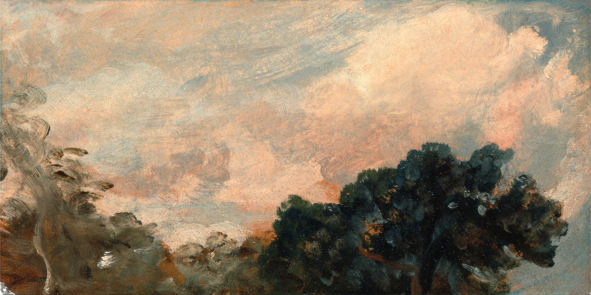 John Constable Print, Cloud Study with Trees (1821) as an unframed print