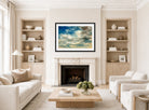John Constable Print, Clouds displayed in a Scandinavian living room