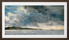 John Constable Print, Coastal Scene with Cliffs (ca in a brown frame