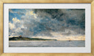 John Constable Print, Coastal Scene with Cliffs (ca in a gold frame