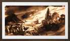 John Constable Print, Dawn (between 1831 and 1832) in a brown frame