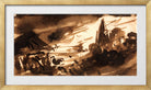 John Constable Print, Dawn (between 1831 and 1832) in a gold frame