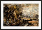 John Constable Print, Dedham Lock (1819-1820) in a black frame