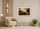 John Constable Print, Dedham Lock (1819 to 1820) displayed in an Art Deco interior