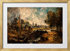 John Constable Print, Dedham Lock (1819 to 1820) in a gold frame