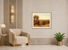 John Constable Print, Dedham Vale (1802) displayed in an Art Deco interior