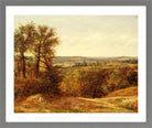 John Constable Print, Dedham Vale (1802) in a light grey frame