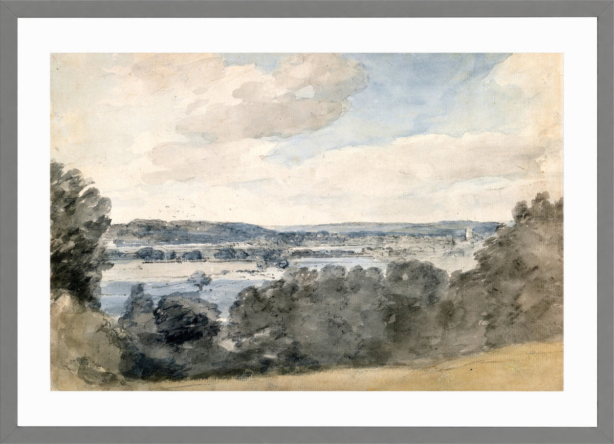 John Constable Print, Dedham Vale, Suffolk, from near East Bergholt (c in a light grey frame