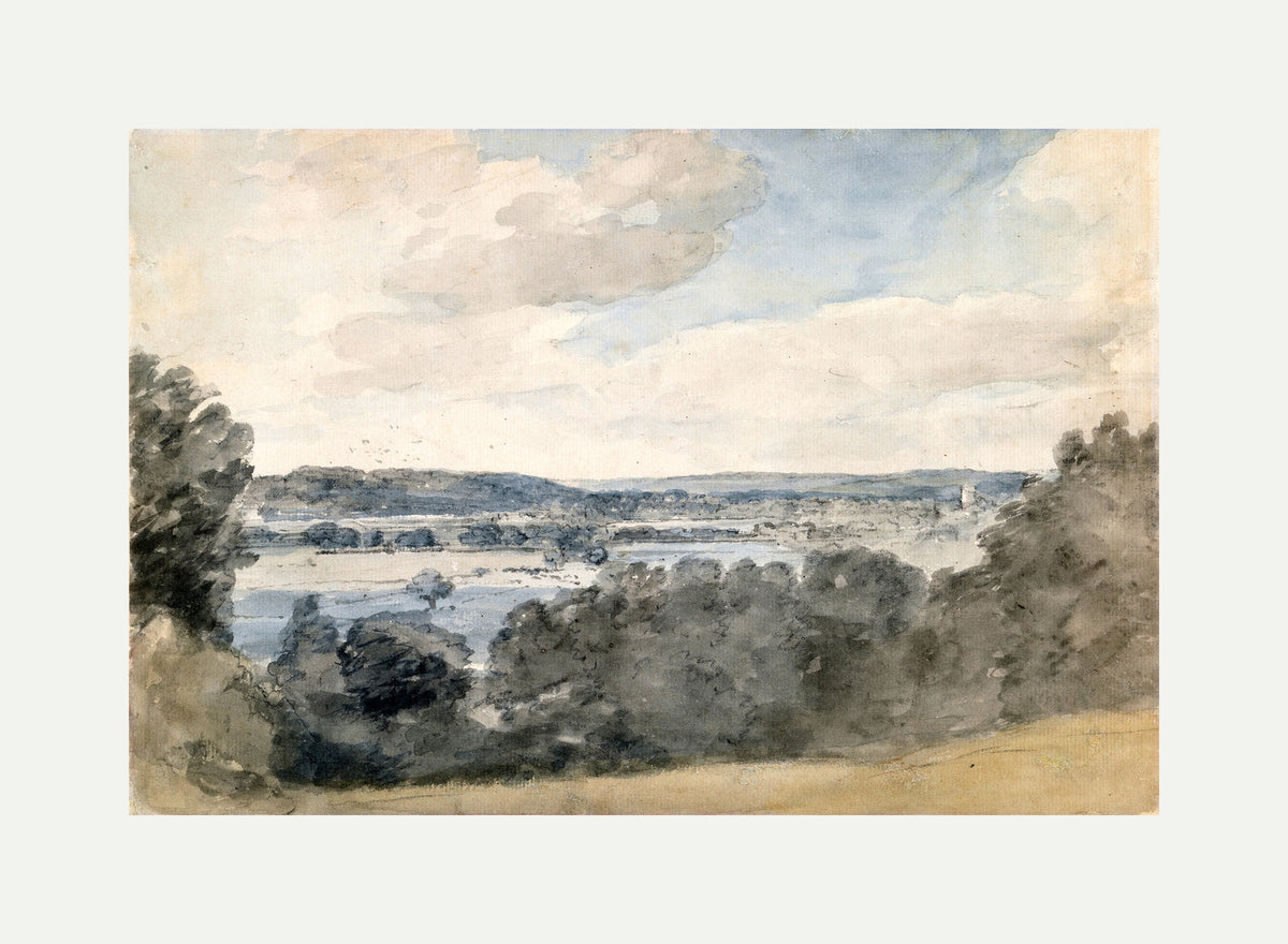 John Constable Print, Dedham Vale, Suffolk, from near East Bergholt (c with an off-white border for rolled canvas
