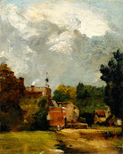 John Constable Print, East Bergholt Church (1809) as an unframed print
