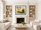 John Constable Print, English Landscape displayed in a Scandinavian living room