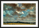 John Constable Print, Extensive Landscape with Grey Clouds (ca in a black frame