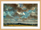 John Constable Print, Extensive Landscape with Grey Clouds (ca in an oak frame