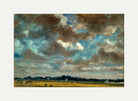 John Constable Print, Extensive Landscape with Grey Clouds (ca with an off-white border for rolled canvas