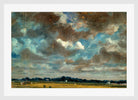 John Constable Print, Extensive Landscape with Grey Clouds (ca in a white frame