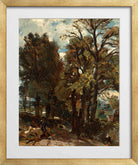 John Constable Print, Fen Lane, East Bergholt (ca in a gold frame