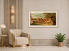 John Constable Print, Flatford Mill (1810-1811) displayed in an Art Deco interior