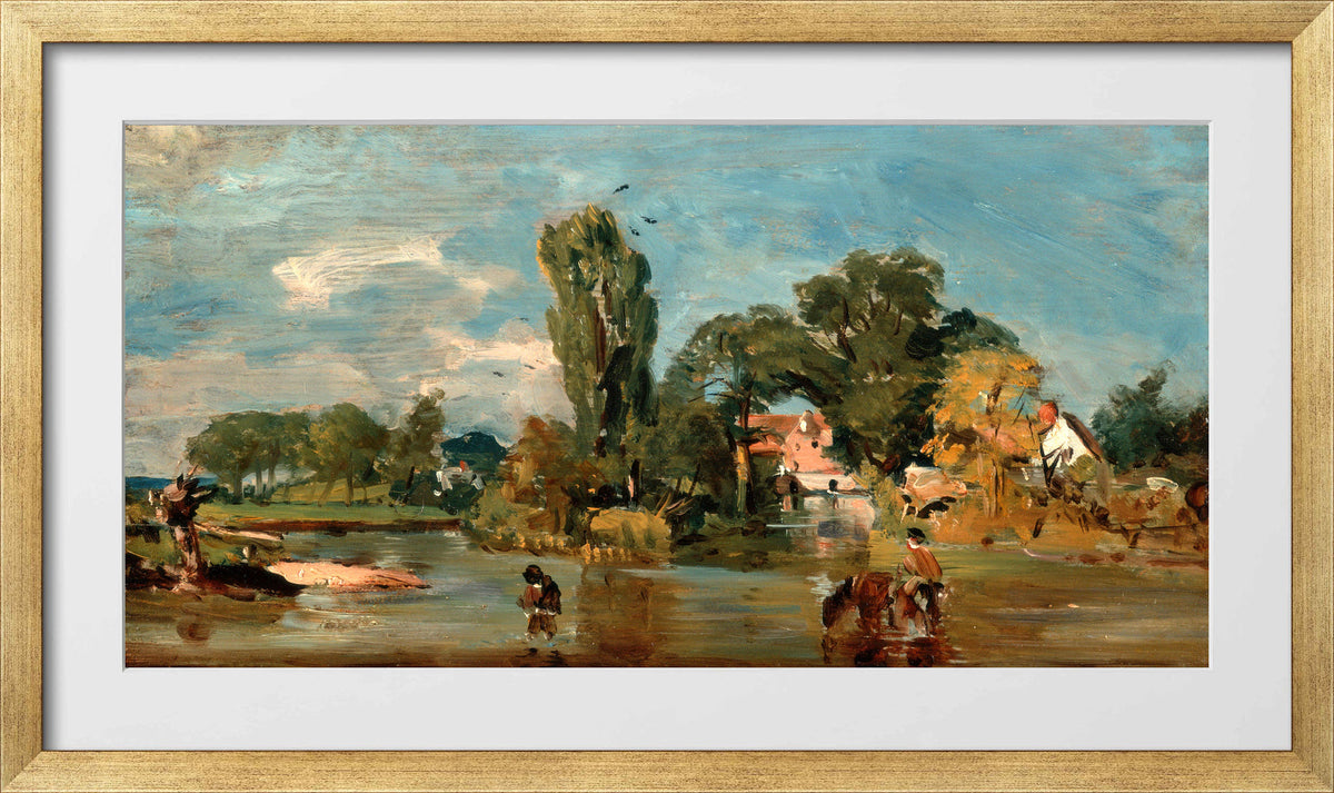 John Constable Print, Flatford Mill in a gold frame