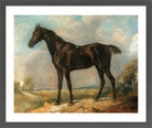 John Constable Print, Golding Constable’s Black Riding-Horse in a dark grey frame