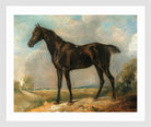 John Constable Print, Golding Constable’s Black Riding-Horse in a white frame