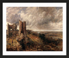 John Constable Print, Hadleigh Castle, The Mouth of the Thames–Morning after a Stormy Night (1829) in a black frame