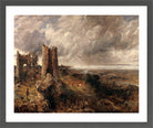 John Constable Print, Hadleigh Castle, The Mouth of the Thames–Morning after a Stormy Night (1829) in a dark grey frame