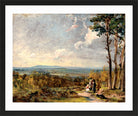 John Constable Print, Hampstead Heath Looking Towards Harrow (1821) in a black frame