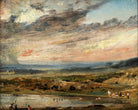 John Constable Print, Hampstead Heath, with Pond and Bathers (1821) as an unframed print