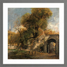 John Constable Print, Harnham Gate, Salisbury (1820 to 1821) in a light grey frame