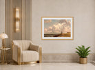 John Constable Print, Harwich- The Low Lighthouse and Beacon Hill (ca displayed in an Art Deco interior