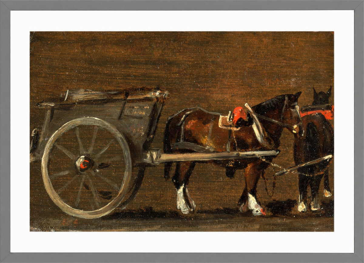 John Constable Print, Horse and Cart (ca in a light grey frame
