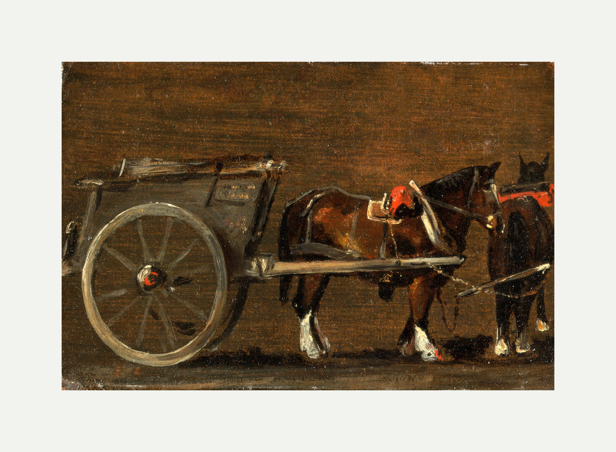 John Constable Print, Horse and Cart (ca with an off-white border for rolled canvas